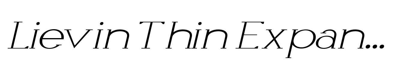 Lievin Thin Expanded Italic